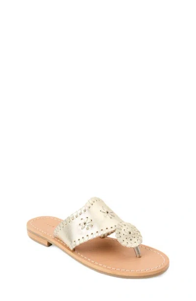 Jack Rogers Kids' Jacks Flip Flop In Silver