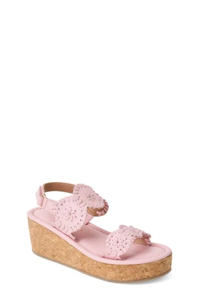 Jack Rogers Kids' Lauren Slingback Platform Wedge Sandal In Multi