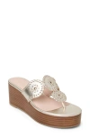 Jack Rogers Kimberly Platform Wedge Sandal In Jacks Platinum