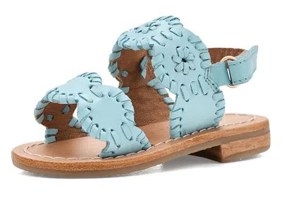 Jack Rogers Kids' Lauren Flat Sandals (toddler) Girls Shoes Light Blue : 7 Toddler M, Leather
