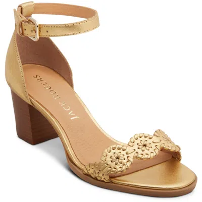 Jack Rogers Lauren Womens Leather Ankle Strap Heels In Multi