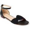 Jack Rogers Laurin Ankle Strap Sandal In Black/black Nap