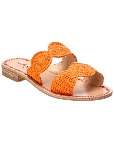 Jack Rogers Laurin Crochet Cotton Sandal In Orange
