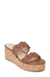 Jack Rogers Laurin Platform Wedge Sandal In Cognac