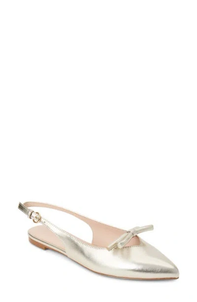 Jack Rogers Lennox Slingback Pointed Toe Flat In Silver