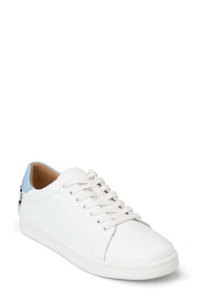 Jack Rogers Marina Low Top Sneaker In White/aqua Sky