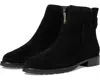 Jack Rogers Newbury 142241bt01 Boots Women's Black Suede Side Zip Bootie Ver390 In Black