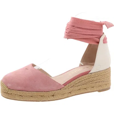 Jack Rogers Palmer Womens Leather Wrap Wedge Heels In Gold