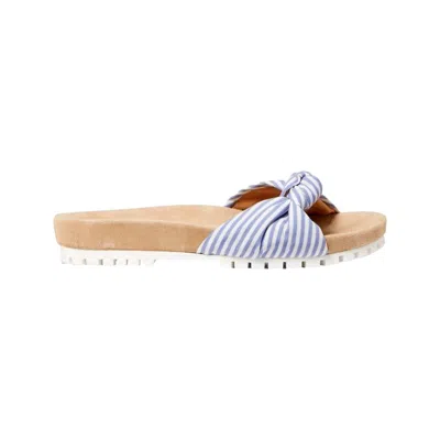 Jack Rogers Phoebe Knotted Comfort Slide White / Blue Stripe 124211sa08-468 Women's
