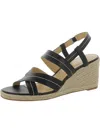 JACK ROGERS POLLY MID WOMENS FAUX LEATHER SLINGBACK WEDGE SANDALS