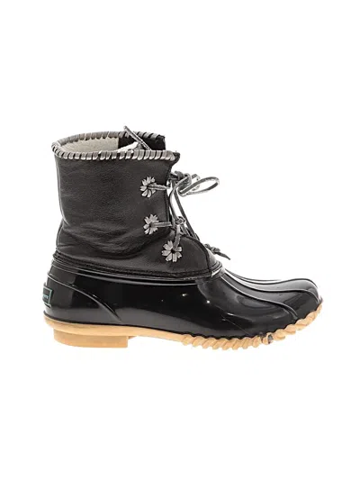 Pre-owned Jack Rogers Rain Boots In Black