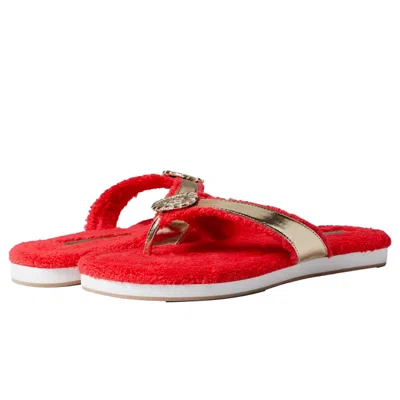 Jack Rogers Rosie Comfort Flip-flop Fire Red / Platinum / Platinum 124211ff01-600 Women's