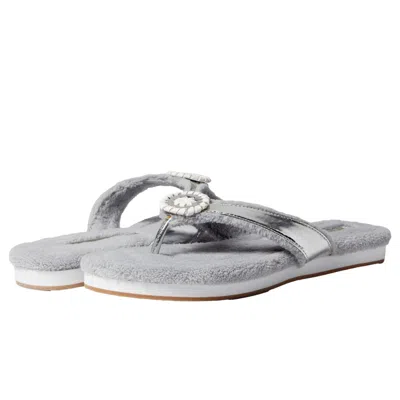 Jack Rogers Rosie Comfort Flip-fiop Grey / Silver / White 124211ff01-019 Women's In Animal Print