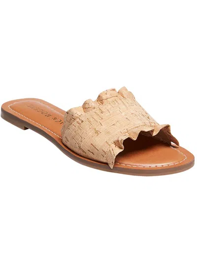 Jack Rogers Rosie Ruffle Womens Ruffled Slip-on Slide Sandals In Brown
