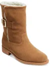 JACK ROGERS SADIE SHERPA WOMENS FAUX SUEDE FAUX SHEARLING LINED BOOTIES
