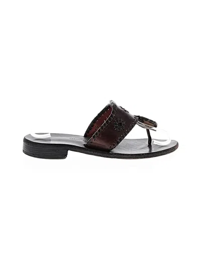 Pre-owned Jack Rogers Sandals In Burgundy