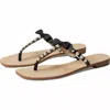 Jack Rogers Sandpiper Bow/pearl Sandal In Black