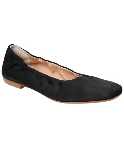 Jack Rogers Santa Leather Ballet Flat In Black