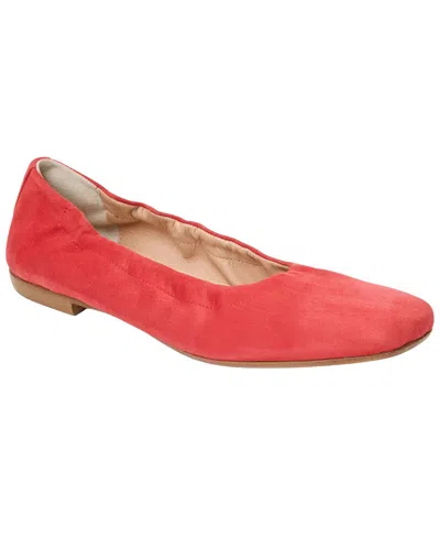Jack Rogers Santa Leather Ballet Flat In Red