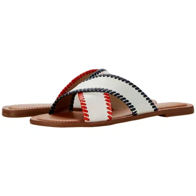 Jack Rogers Sloane X-band White / Midnight / Red 124211sa05-124 Women's In Pink