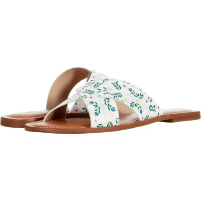 Jack Rogers Slotted Daisy Print Sloane X-band White Daisy 111211sa03-112 Women's