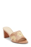 Jack Rogers Susie Raffia Stitched Slide Sandal In Brown