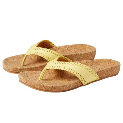 Jack Rogers Thelma Comfort Flip-fiop Butter / Butter 111221sa13-704 Women's In Yellow