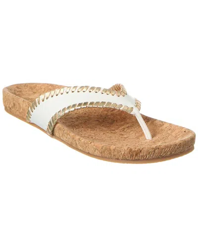 Jack Rogers Thelma Leather Flip Flop In White