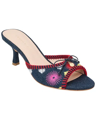 Jack Rogers Velma Flower Denim Sandal In Blue