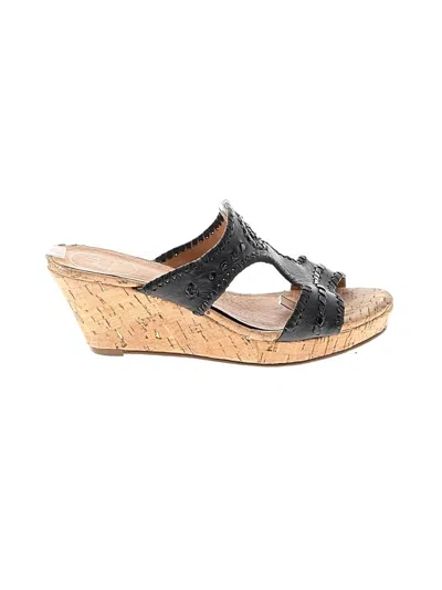 Pre-owned Jack Rogers Wedges In Black