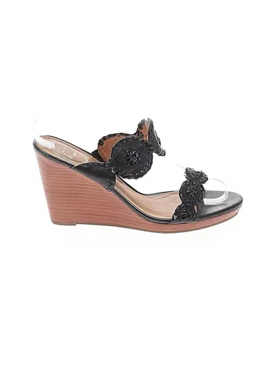 Pre-owned Jack Rogers Wedges In Black