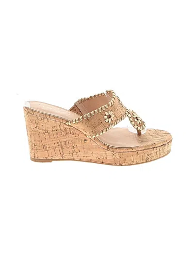 Pre-owned Jack Rogers Wedges In Gold