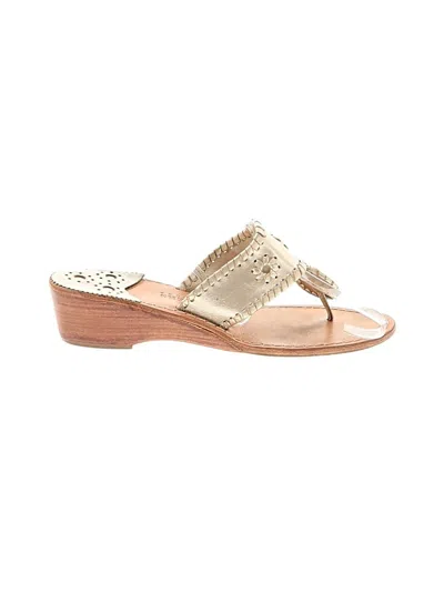 Pre-owned Jack Rogers Wedges In Gold