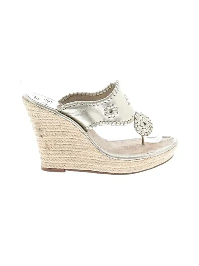 Pre-owned Jack Rogers Wedges In Ivory