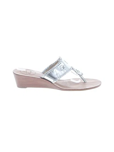 Pre-owned Jack Rogers Wedges In Silver