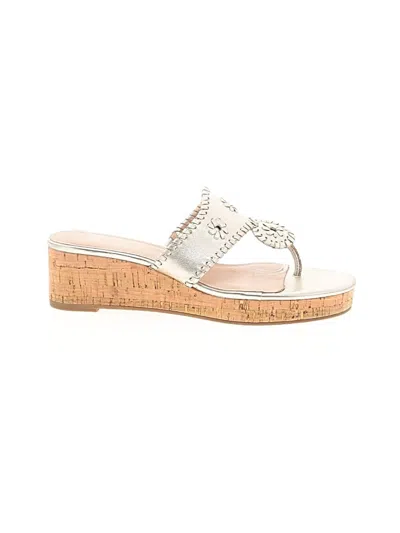 Pre-owned Jack Rogers Wedges In Silver