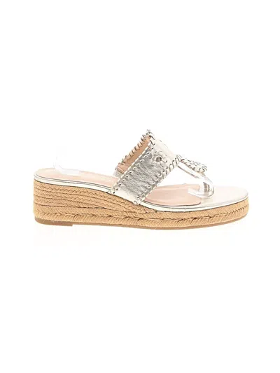 Pre-owned Jack Rogers Wedges In Silver