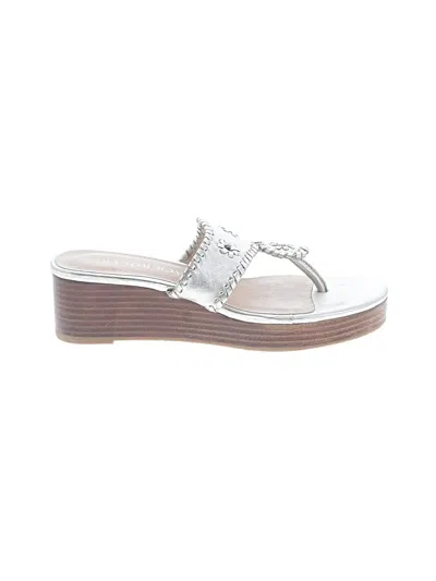 Pre-owned Jack Rogers Wedges In Silver