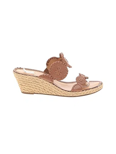 Pre-owned Jack Rogers Wedges In Tan