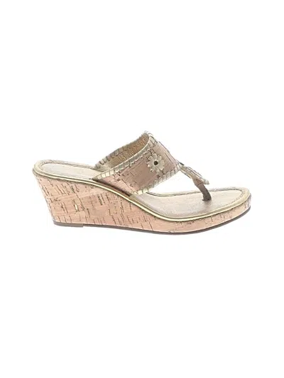 Pre-owned Jack Rogers Wedges In Tan