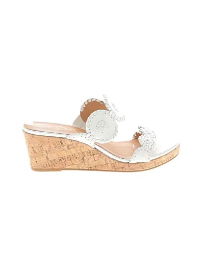 Pre-owned Jack Rogers Wedges In White