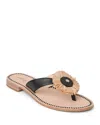Jack Rogers Cay Flip Flop In Black/natural