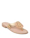Jack Rogers Cay Flip Flop In Gold/natural