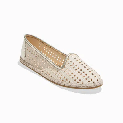 Jack Rogers Women's Conwell Slip-on Loafer In Ivory/platinum