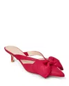 Jack Rogers Cynthia Bow Pointed Toe Mule In Carmine Red