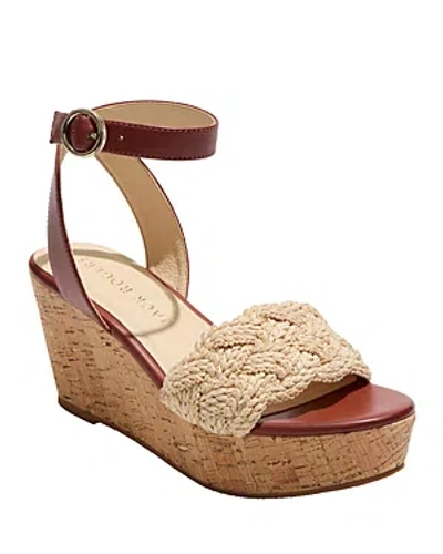 Jack Rogers Women's Dumont Woven Rope Wedge Sandals In Cream/luggage