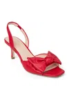 Shop Jack Rogers Women's Eloise Bow Slingback Sandals In Fire Red