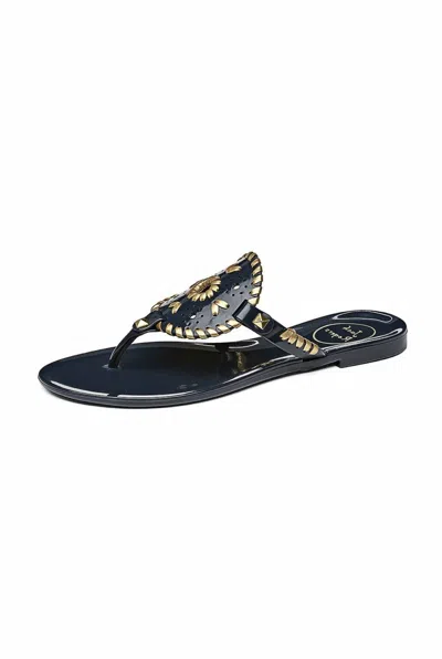Jack Rogers Women's Georgica Jelly Sandal In Midnight In Black