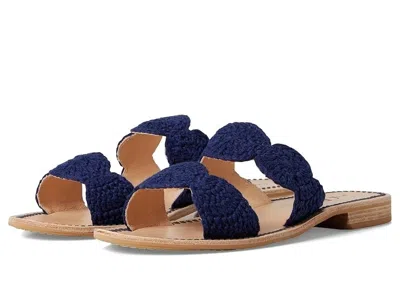 Jack Rogers Women's  Laurin 152241sa02 Slide Blue Crochet Flat Sandals Ver800