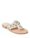 Jack Rogers Women's Jacks Flat Embellished Sandals In White